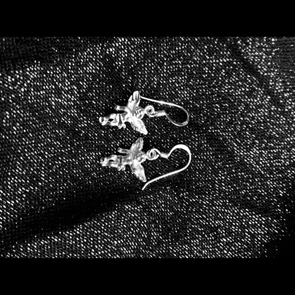 Angel earrings.